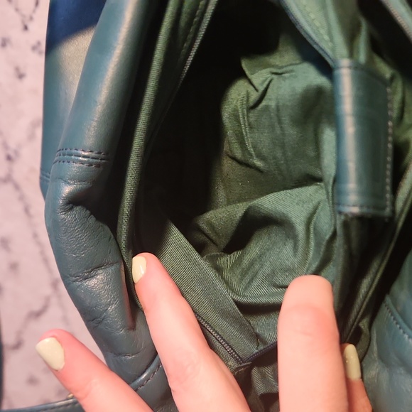 Soprano leather teal bag - Picture 10 of 11
